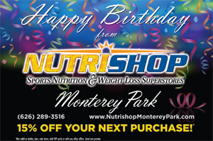 Nutrishop Monterey Park Birthday Card Nutrishop Monterey Park Birthday Card